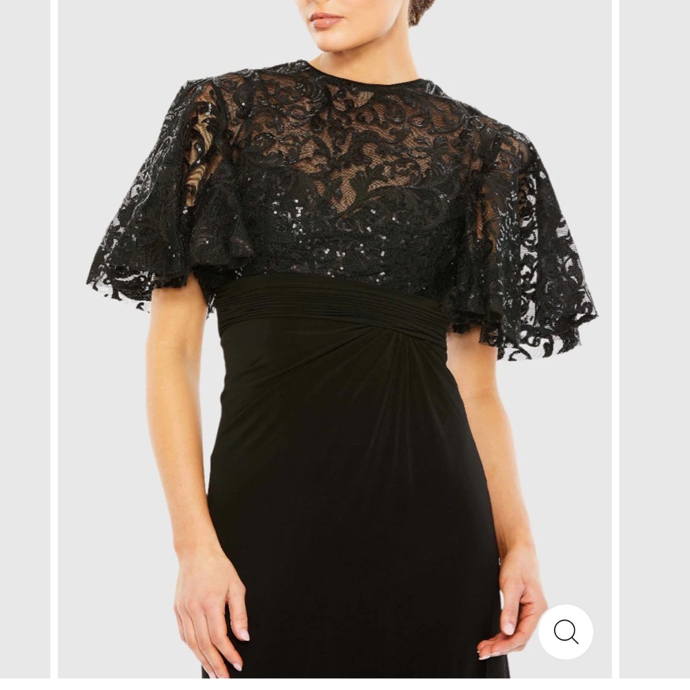 Mac Duggal Butterfly sleeve gown size 6